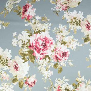 Water Repellent Printed Outdoor Canvas Fabric - English Roses