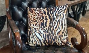 Plush velvet cushion