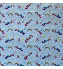 Wipe Clean PVC Tablecloth Fabric -  Unicorns