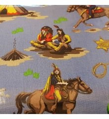 Clarke & Clarke Cowboys and Indians PVC Oilcloth