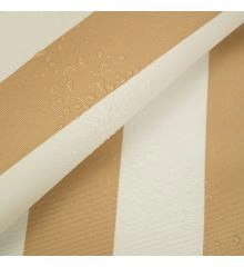 Stripe Waterproof Outdoor Canvas-White/Beige Stripes