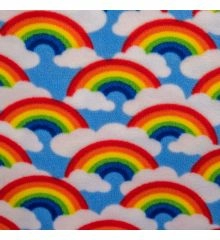 Printed Anti-Pil Polar Fleece Fabric 20+ Designs-Rainbows