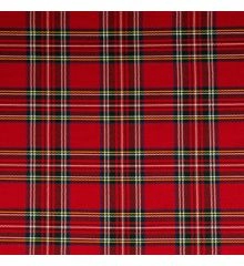 Scottish Tartan Polyviscose Dressmaking Fabric-Royal Stewart