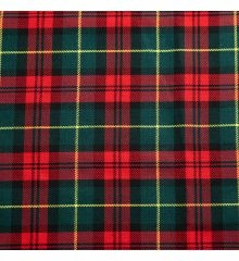 Scottish Tartan Polyviscose Tablecloth Fabric-Red/Green Modern