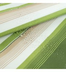 Stripe Waterproof Outdoor Canvas-Green/Sand Stripes
