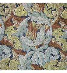 William Morris Curtain and Upholstery Tapestry Jacquard Fabric-Acanthus - Navy