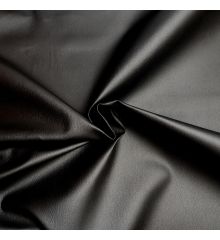 Water Resistant Grained Faux Leather Upholstery Fabric-Black