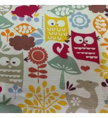 Owl Woodland Cotton Canvas (66)