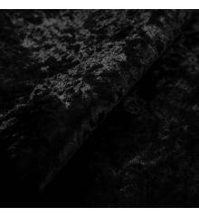 Crushed Velvet Fire Retardant Upholstery Fabric 50m Roll-Black