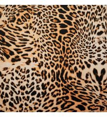 Animal Print Plush Velvet Curtain Upholstery Fabric-Jaguar Print-1 Metre