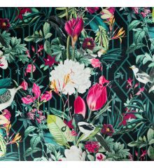 Tropical Digital Printed Plush Velvet Curtain Upholstery Fabric - Patagonia