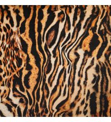 Animal Print Plush Velvet Curtain Upholstery Fabric-Tiger Print-1 Metre