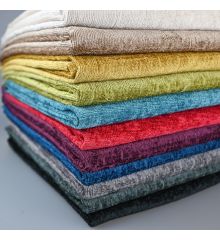 Textured Chenille Fire Retardant Upholstery Fabric-Black