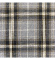 Faux Wool Tweed Tartan Fabric-Grey/Black