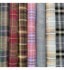 Faux Wool Tweed Tartan Fabric
