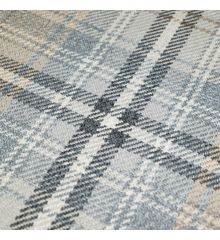 Kildaire Tweedy Tartan Fire Retardant Upholstery Fabric - Grey/Cream