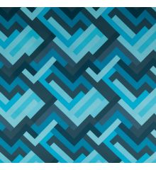 Textura™ WP113 Printed Waterproof Outdoor Fabric-Tetris - Blue