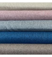Soft Herringbone Tweed Fire Retardant Upholstery Fabric-Coffee