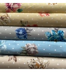 Blossom Floral Upholstery Curtain 100% Cotton Fabric