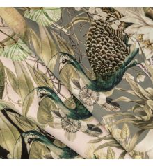 Tropical Digital Printed Plush Velvet Curtain Upholstery Fabric - Utopia