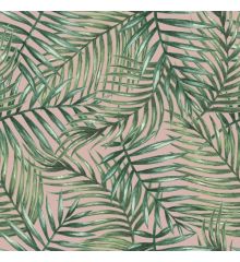 Water Repellent Printed Outdoor Upholstery Fabric - Palm Tree Leaves-Blush