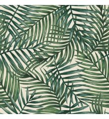 Water Repellent Printed Outdoor Upholstery Fabric - Palm Tree Leaves-Natural