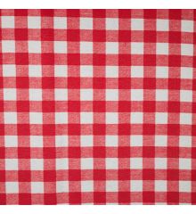 Printed Water Resistant Tablecloth Fabric-Gingham - Red
