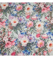 Printed Water Resistant Tablecloth Fabric-Floral Meadow