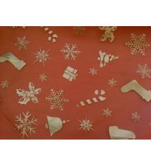 Christmas Silver Stockings and Presents Chiffon