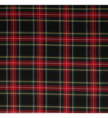 Scottish Tartan Polyviscose Dressmaking Fabric-Stewart Black