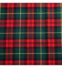 Scottish Tartan Polyviscose Dressmaking Fabric-Red/Green Modern