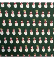Christmas Snowmen Top Hats 100% Cotton Poplin