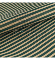 Stripe Waterproof Outdoor Canvas-Beige/Dark Green Stripes