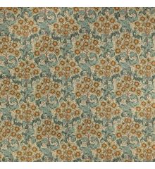 William Morris Printed Water Repellent Outdoor Canvas Fabric - Orchard-Light Blue