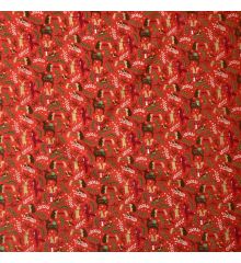 Christmas Polycotton Crafting Fabric 112cm Wide 40+ Designs-Christmas Woodland Animals - Red