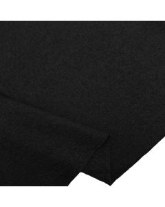 Black Boiled Wool Fabric
