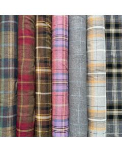 Faux Wool Tweed Tartan Fabric