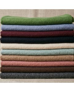 Black Boiled Wool Fabric