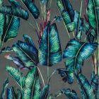Tropical Digital Printed Plush Velvet Curtain Upholstery Fabric - Paradise