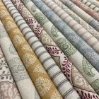 Jasmine Collection Eco-Linen Mix Printed Curtain Fabric