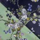 Tropical Digital Printed Plush Velvet Curtain Upholstery Fabric - Magnolia