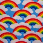 Printed Anti-Pil Fleece - Rainbows