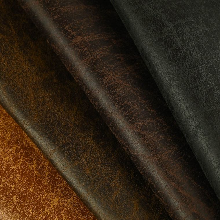 Texas Distressed Faux Leather FR Upholstery Fabric UK Fabrics Online