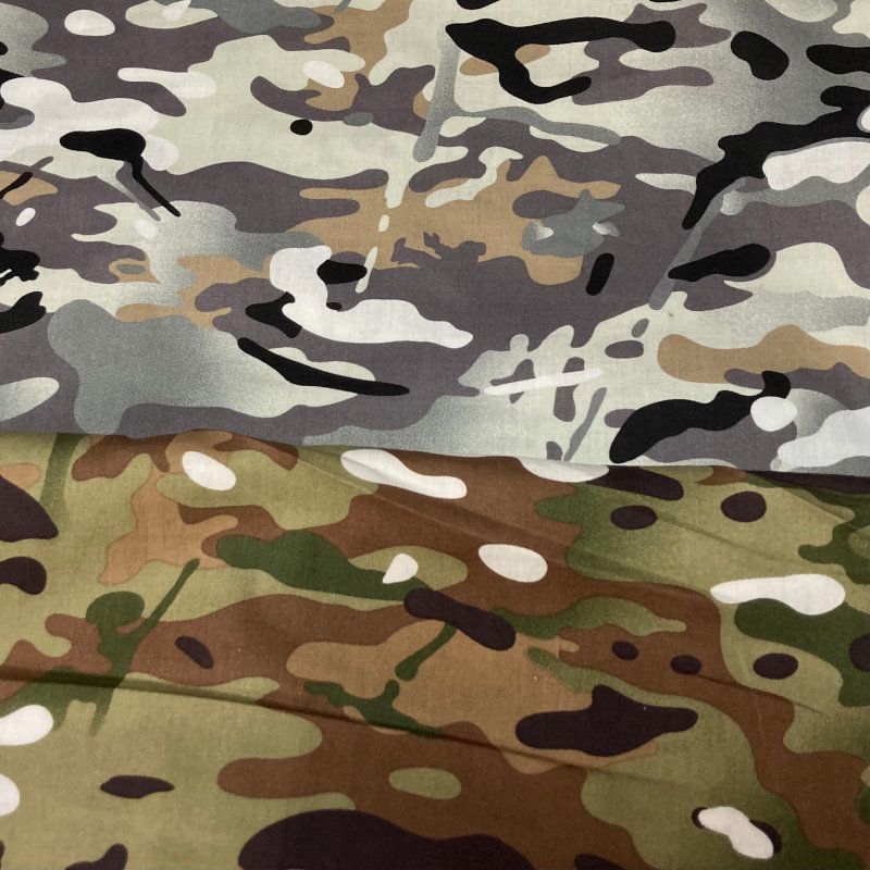 Camouflage cotton fabric top
