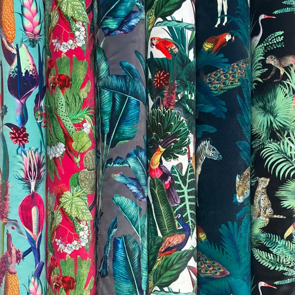 Tropical upholstery fabric discount